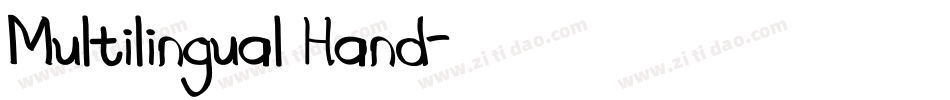 Multilingual Hand字体转换